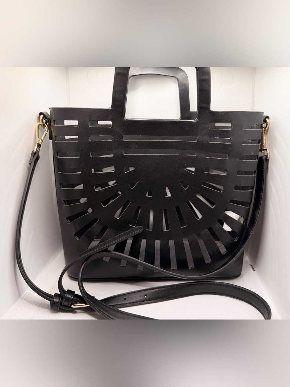 Black Laser-Cut Tote Bag